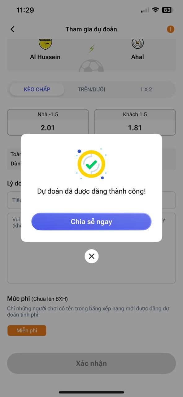 Bước 6: Nhấn Xác nhận để hoàn tất