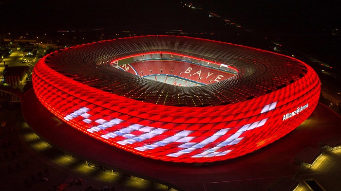 Sân Allianz Arena của câu lạc bộ bóng đá Bayern Munich